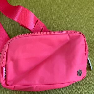 Lululemon Everyday Belt Bag, Bright Pink (worn once)
